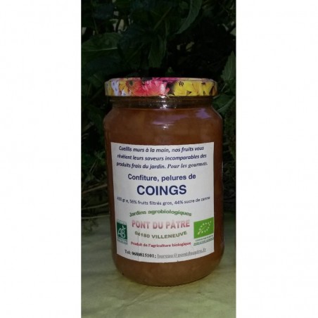 confiture pelures de coings 430g